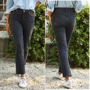 Frank & Eileen Cork High Rise Straight Leg Jean - Worn Black | Size 24